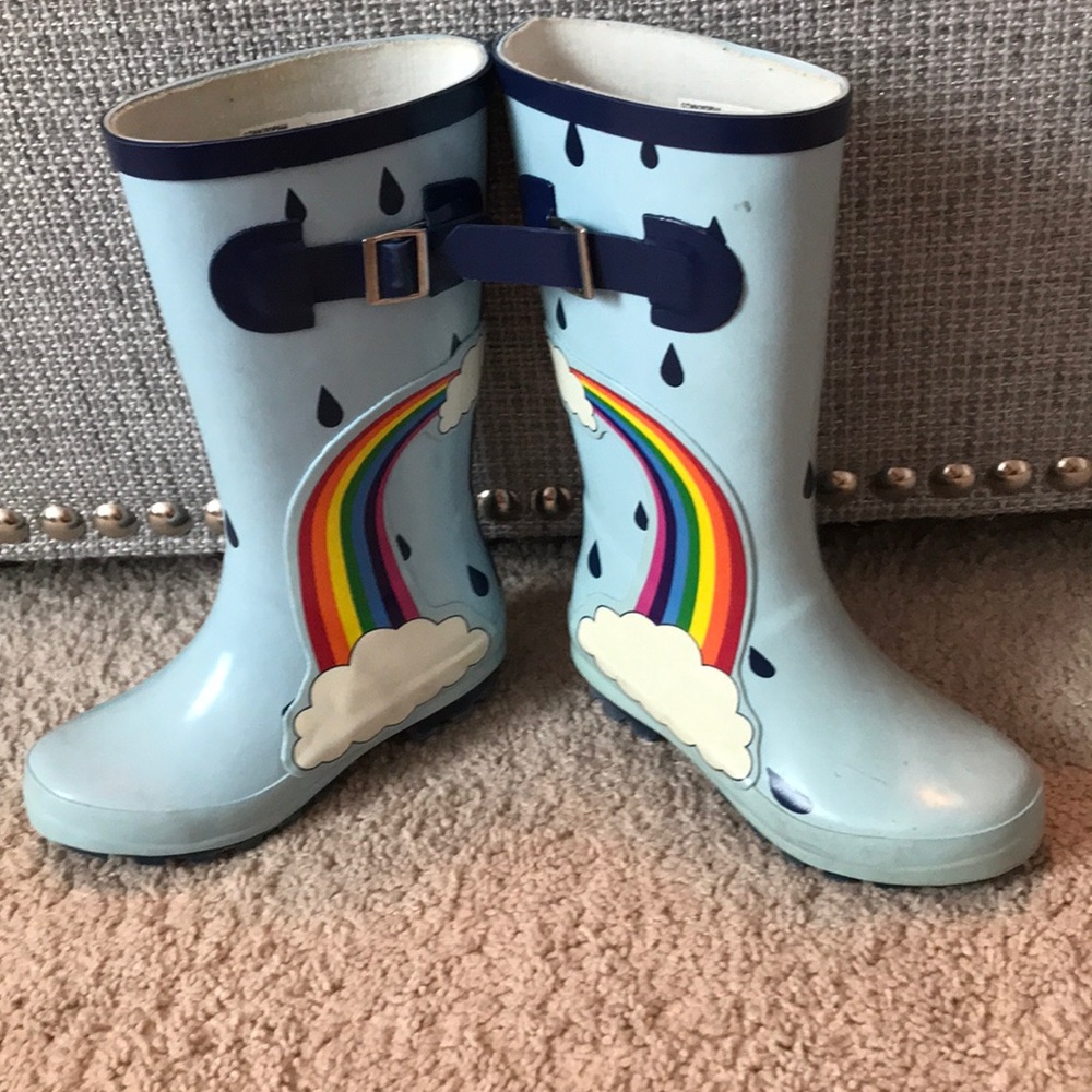 Wonder nation rainbow rain boots